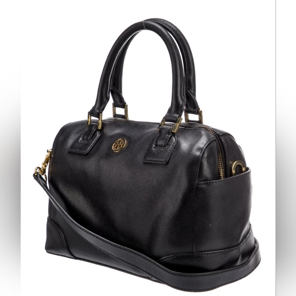 Tory Burch Saffiano Leather Handle Bag with Strap